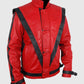 Michael Jackson Thriller Red Leather Jacket for Men - inner lining view