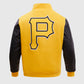 MLB Pittsburgh Pirates Men's Yellow Varsity Leather Jacket - back view