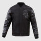 MLB Chicago White Sox Black Men's Varsity Leather Jacket - front view