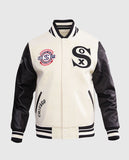 MLB Chicago White Sox Men's Rib Wool Varsity Jacket - front view