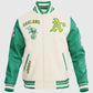 MLB Oakland Athletics Men's Rib Green Wool Varsity Jacket - front view