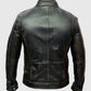 Men's Distressed Cafe Racer Leather Jacket | Genuine Leather - back view