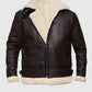 Men's G1 Aviator Brown Bomber Leather Jacket – Custom Fit - front view