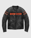Men's Harley-Davidson Brawler Black Leather Jacket - front view