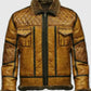 Men's RAF B10 Distressed Brown Aviator Leather Jacket - front view