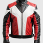 Men's Red & Black Faux Leather Jacket – Premium Outerwear