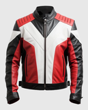 Men's Red & Black Faux Leather Jacket – Premium Outerwear