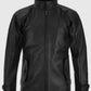 Men's Standup Collar Black Leather Jacket – Premium Outerwear - front view