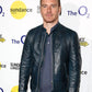Michael Fassbender Frank Film Black Leather Jacket for Men - front view
