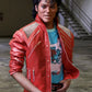 Michael Jackson Beat It Red Leather Jacket for Men - front view
