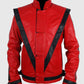 Michael Jackson Thriller Red Leather Jacket for Men - back view
