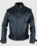Michael Jackson Thriller Black Leather Jacket for Men - front view
