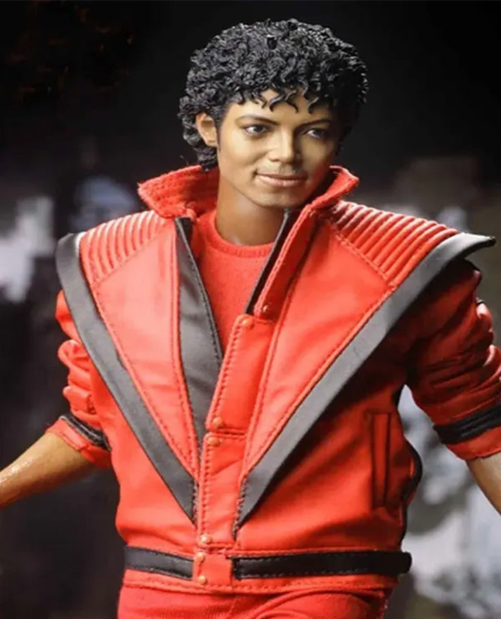 Michael Jackson Thriller Red Leather Jacket for Men - front view