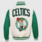NBA Boston Celtics Men's Rib Green Wool Varsity Jacket - back view