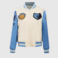 NBA Memphis Grizzlies Women's Rib Blue & White Wool Varsity Jacket - front view
