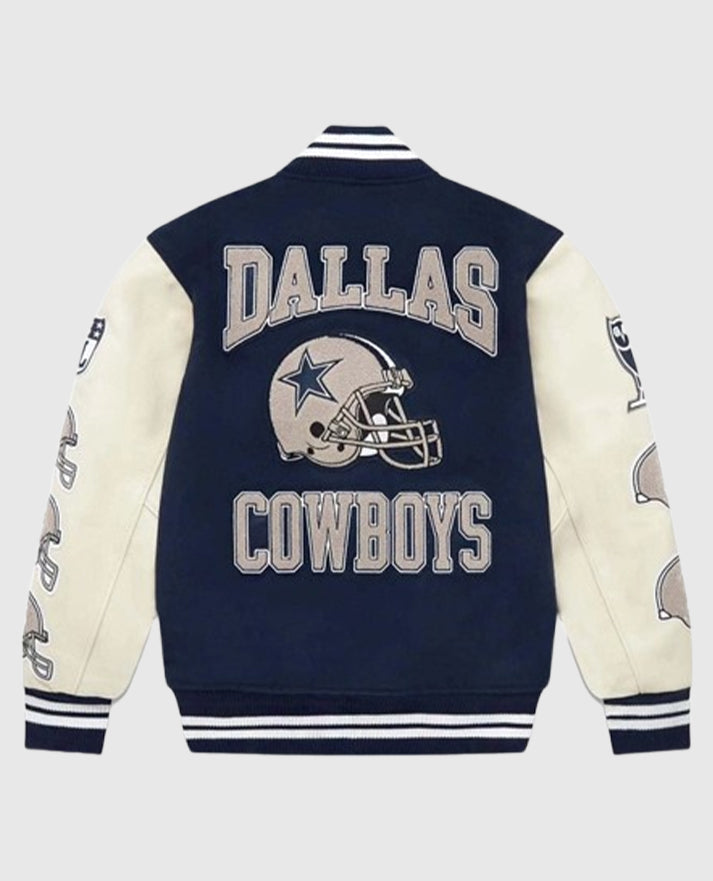 Dallas Cowboys Blue and White Varsity Jacket - view 2
