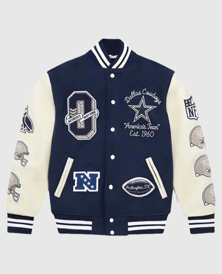 Dallas Cowboys Blue and White Varsity Jacket - view 1