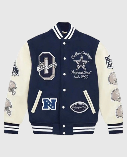 Dallas Cowboys Blue and White Varsity Jacket - view 1