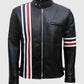 Easy Rider Peter Fonda Black Leather Jacket for Men - back view