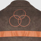 Rick Grimes CRM Brown Suede Jacket for Men | Genuine Leather - side angle view