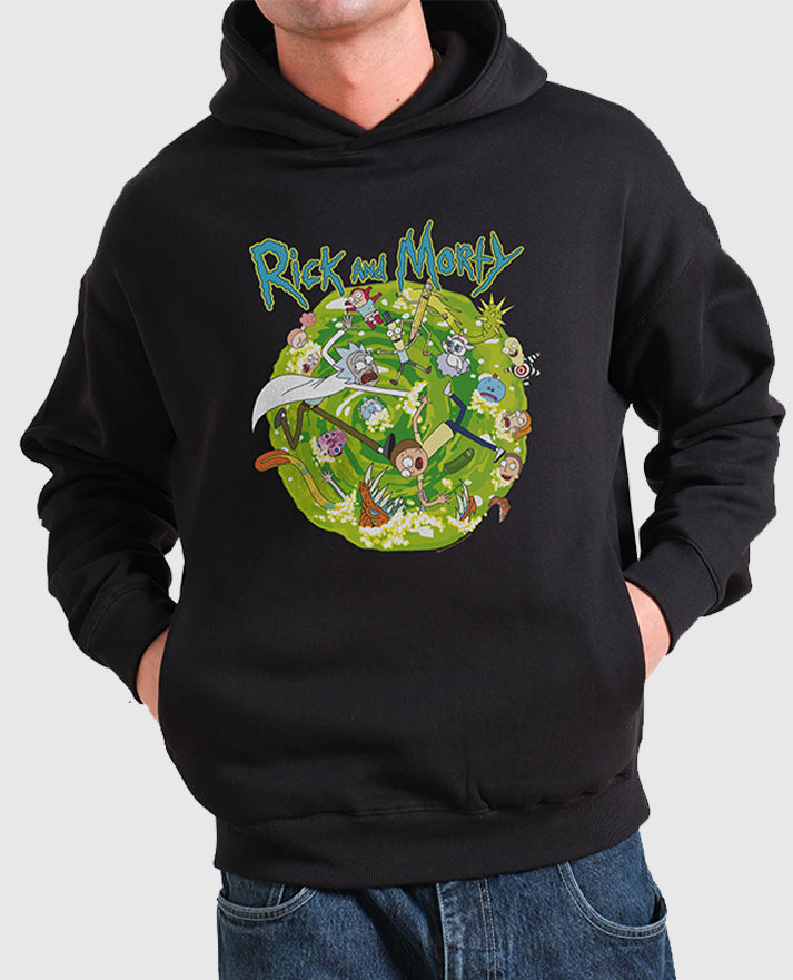 Rick and Morty Portal Collage Hoodie - view 1
