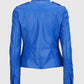 Women's Royal Blue Leather Jacket – Custom Fit | Genuine Leather - back view