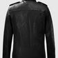 Rutland Black Riding Leather Biker Jacket for Men – Custom Fit - back view