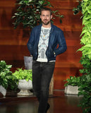 Ryan Gosling Black Leather Jacket for Men – Custom Fit - front view
