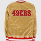 San Francisco 49ers White & Black Leather Jacket for Men - back view