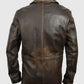 Supernatural Dean Winchester Distressed Brown Long Leather Jacket - side angle view