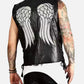 The Walking Dead Governor Daryl Black Leather Vest for Men - front view