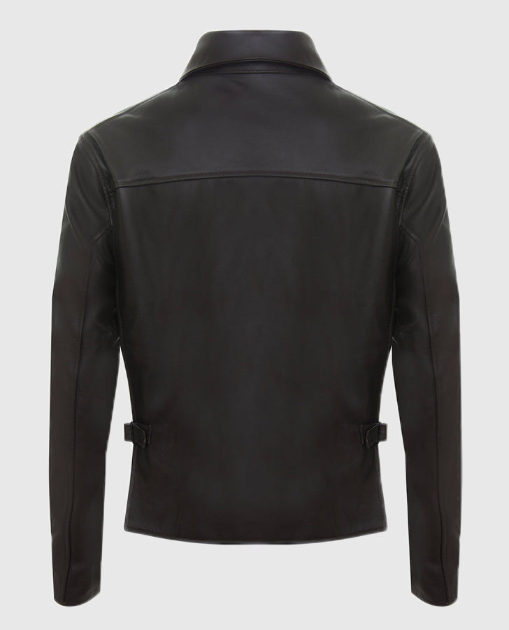 The Legacy Raiders Hero Brown Leather Jacket for Men - back view
