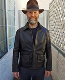 The Legacy Temple of Doom Brown Leather Jacket for Men - front view