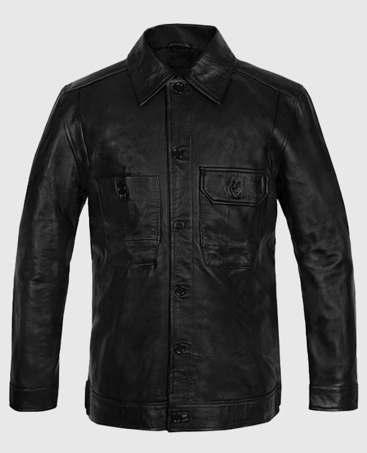 Vin Diesel Fast and Furious 8 Black Leather Jacket for Men - back view