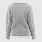 Women's Grey Suede Shearling Jacket – Custom Fit | Genuine Leather - back view