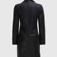 Women's Real Leather Black Coat | Genuine Leather – Premium Outerwear - back view