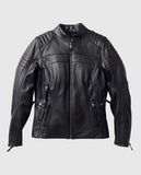 Women's Harley Davidson Heather Avenue Leather Riding Black Jacket - front view