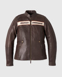 Women's Harley Davidson Victory Lane Brown Leather Jacket - front view