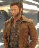 X Men Days of Future Past Brown Leather Jacket for Men - front view