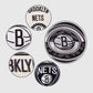 NBA Brooklyn Nets Men's Black & White Varsity Leather Jacket - inner lining view