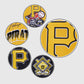 MLB Pittsburgh Pirates Men's Yellow Varsity Leather Jacket - inner lining view