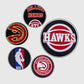 NBA Atlanta Hawks Men's Rib Black Wool Varsity Jacket - inner lining view