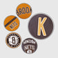 NBA Brooklyn Nets Men's Brown Varsity Leather Jacket - inner lining view