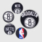 NBA Brooklyn Nets Men's Rib Wool Black Varsity Jacket - inner lining view