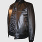Classic Blouson Leather Jacket in Black for Men – Premium Outerwear - model wearing the jacket