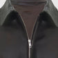The Legacy Raiders Hero Brown Leather Jacket for Men - collar and zip close-up