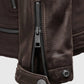 Ironwood Brown Biker Leather Jacket for Men – Premium Outerwear - inner lining view