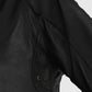 Men's Standup Collar Black Leather Jacket – Premium Outerwear - sleeve and cuff detail