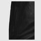 Men's Black Slimfit Cafe Racer Leather Jacket – Premium Outerwear - detail view