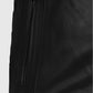 Men's Black Slimfit Cafe Racer Leather Jacket – Premium Outerwear - sleeve and cuff detail
